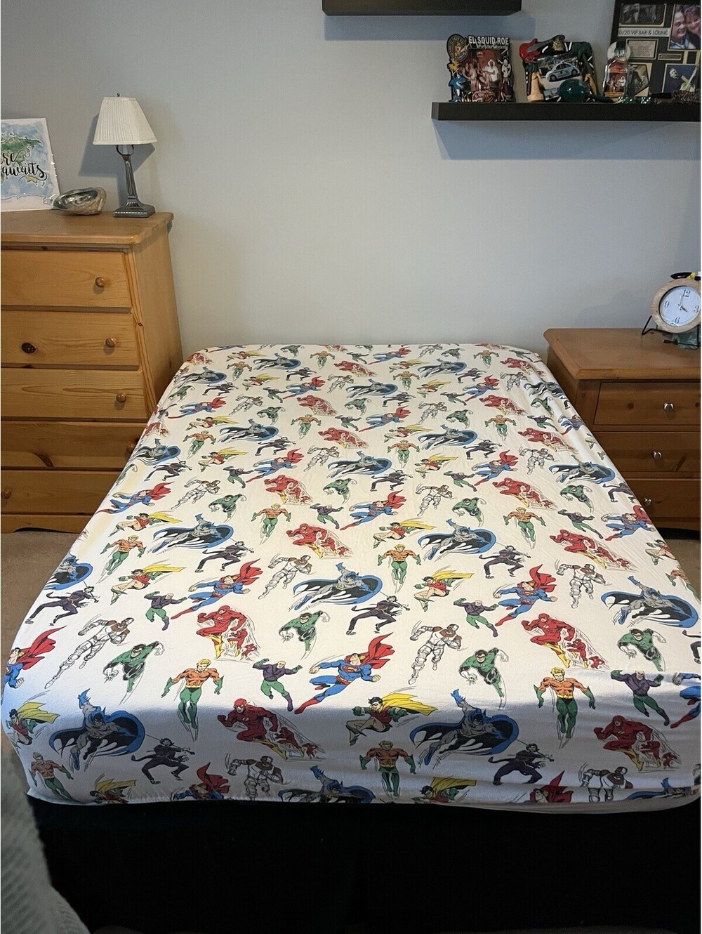 Pottery Barn Kids Justice League Fitted Sheet – DoubleSize (100% Organic Cotton)